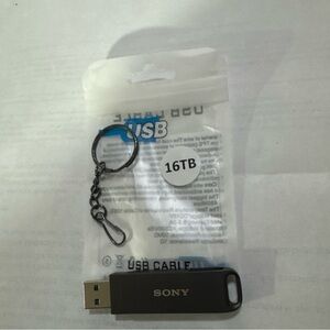 Sony Black USB Flash Drive with Keychain